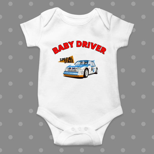 Metro 6R4 Special Stage White Baby Grow