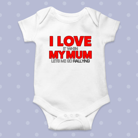 I Love My Mum White Baby Grow