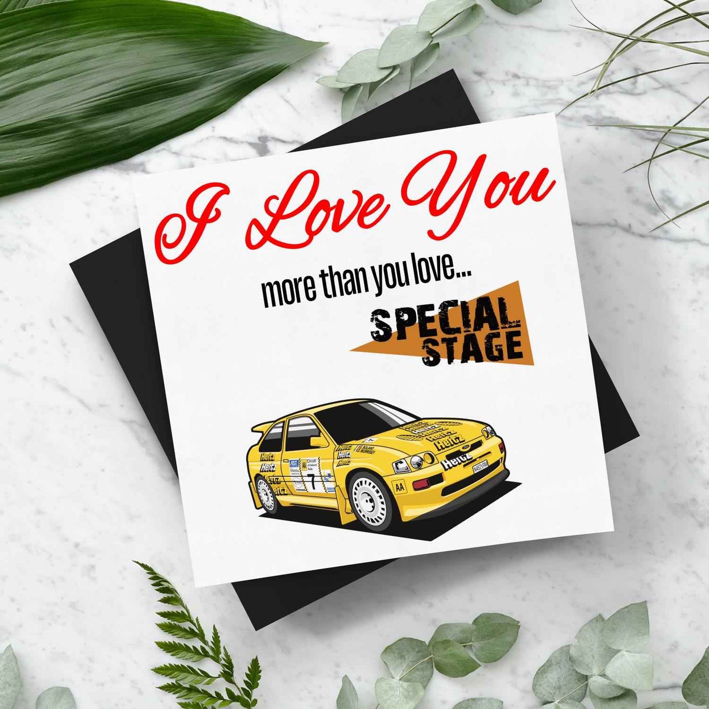 I Love You More Than.. Eamonn Boland Escort Cosworth Card With Envelope - Rallying Is Life