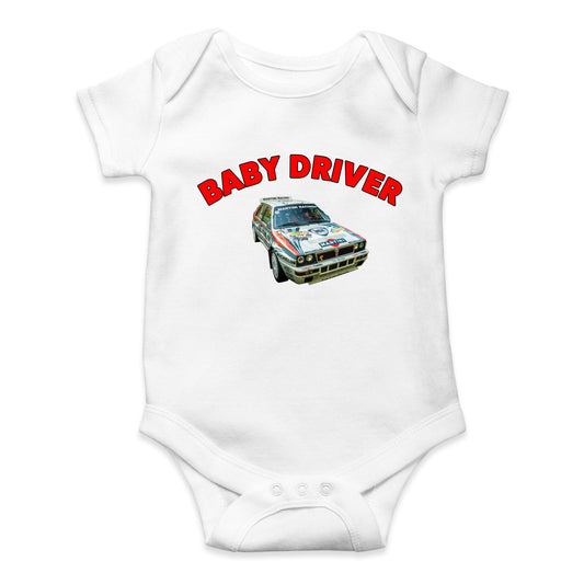 Lancia Delta Integrale White Baby Grow