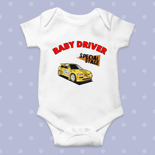 Eamonn Boland Escort Cosworth Special Stage White Baby Grow