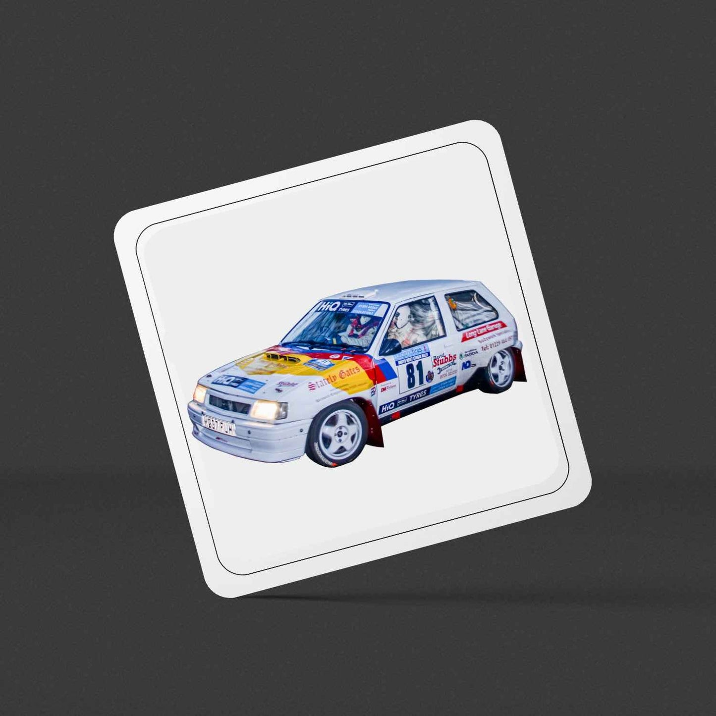 Vauxhall Nova Square Drinks Coaster x4