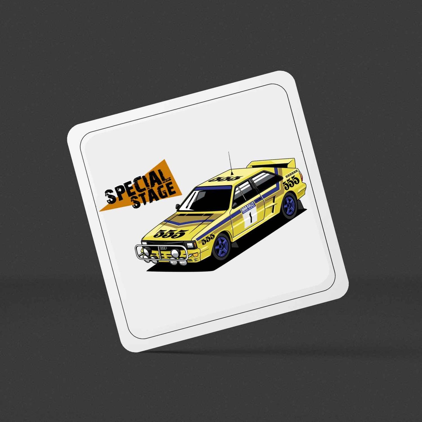 Special Stage Quattro Square Drinks Coaster x4