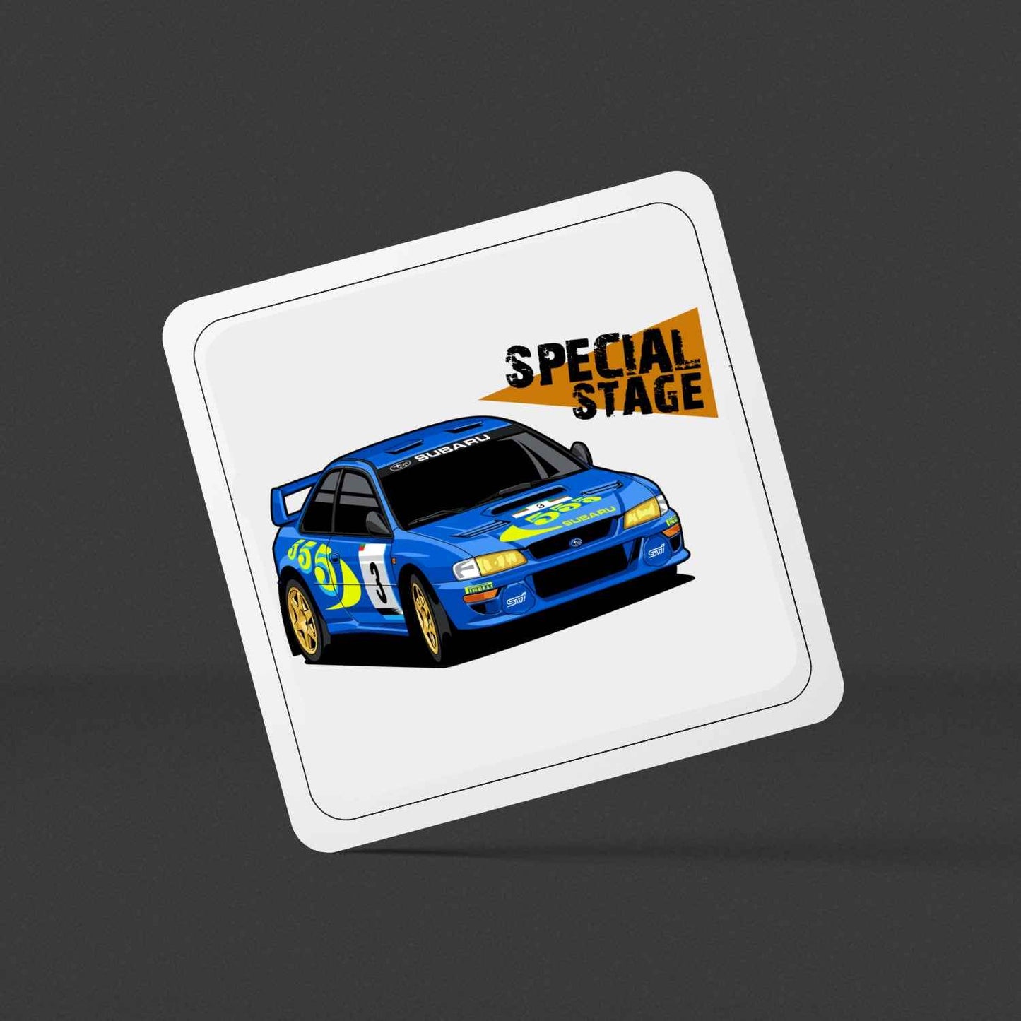 Special Stage Subaru WRC Square Drinks Coaster x4