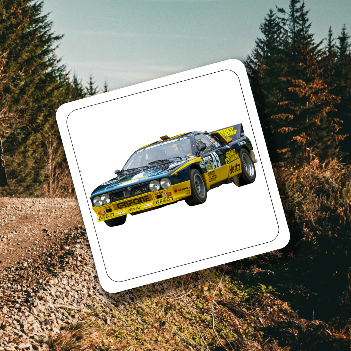 Lancia 037 Coaster Set of 4 - Rallying Is Life