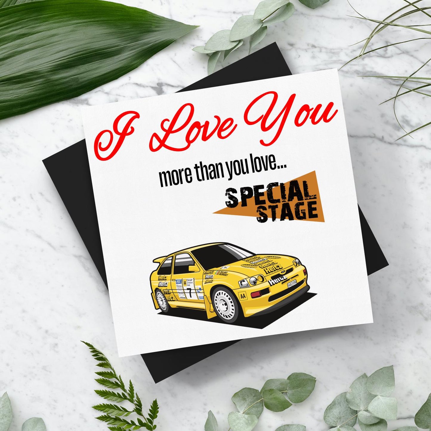I Love You More Than.. Special Stage Eamonn Boland Escort Cosworth Card With Envelope