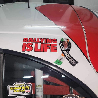 Rallying Is Life Sticker 15cm