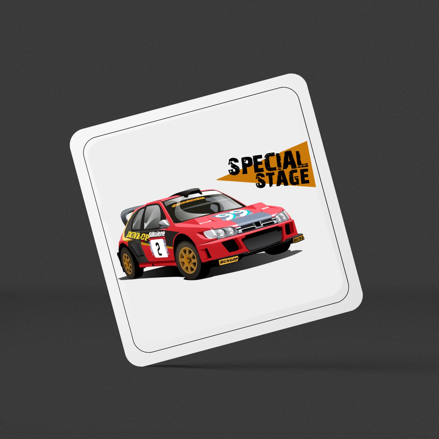 Special Stage Andy Burton Square Drinks Coaster x1