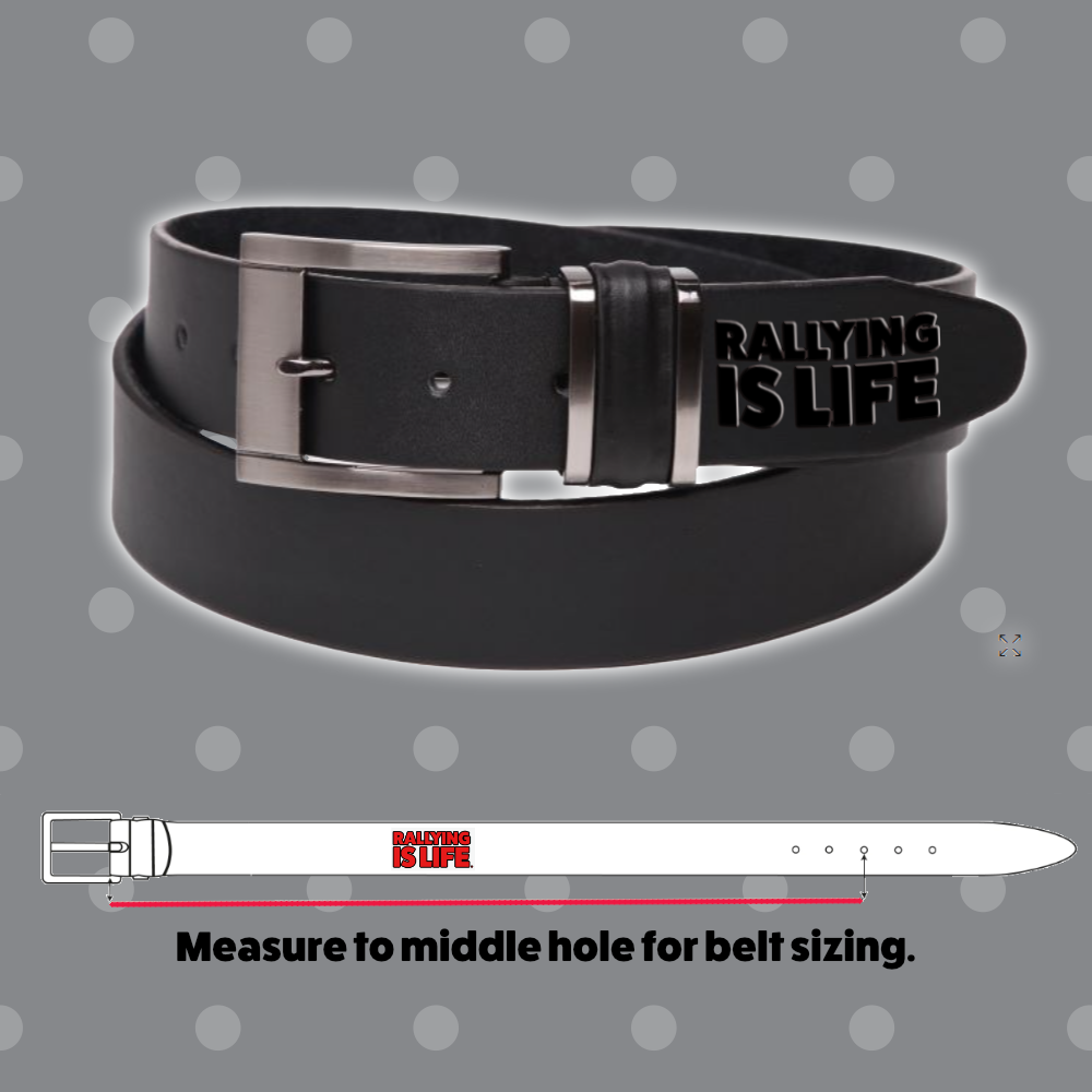 Embossed Leather Belt - Rallying Is Life