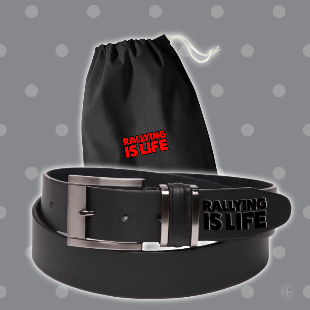 Embossed Leather Belt - Rallying Is Life