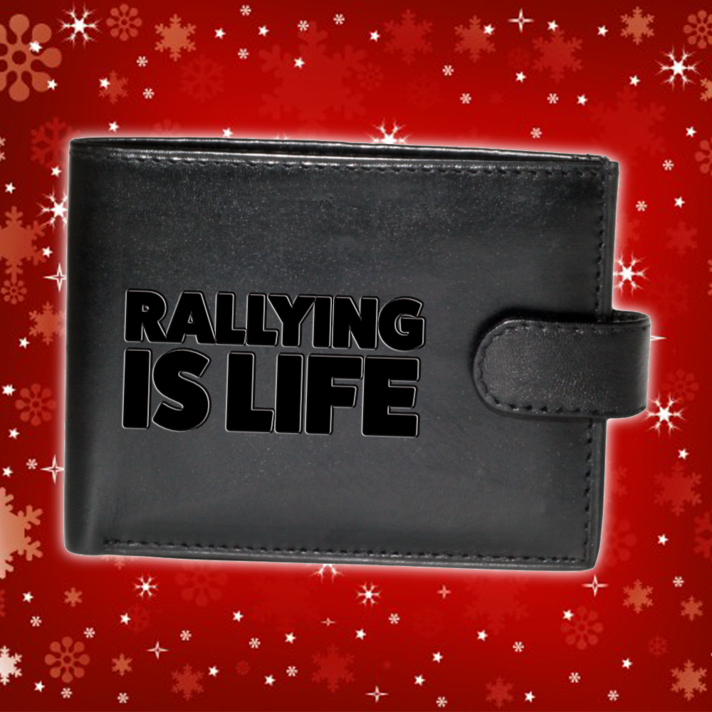 Embossed Nappa Leather Wallet - Rallying Is Life
