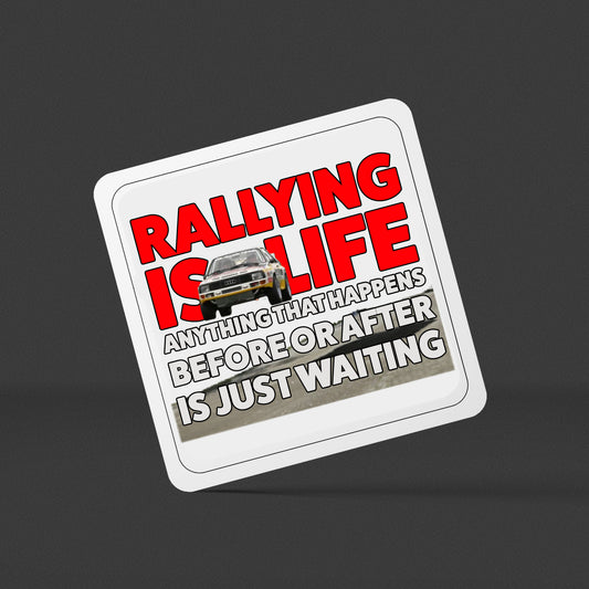 Rallying Is Life Quattro Square Drinks Coaster x1