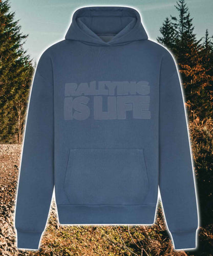 Rally1 Ultra Heavy Stealth Embroidered Hoody - Rallying Is Life