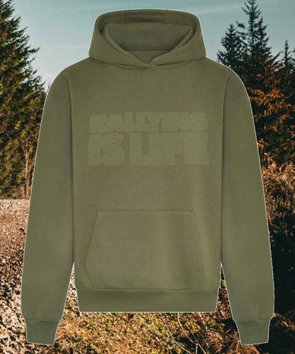 Rally1 Ultra Heavy Stealth Embroidered Hoody - Rallying Is Life