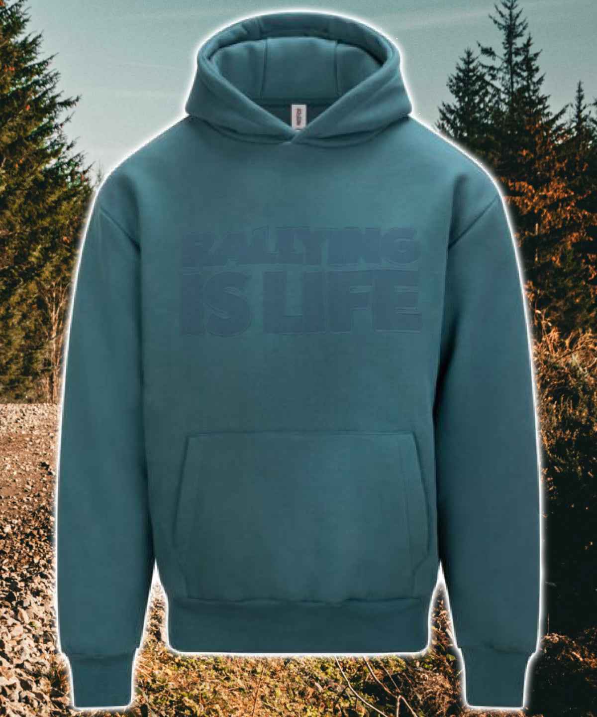 Rally1 Ultra Heavy Stealth Embroidered Hoody - Rallying Is Life