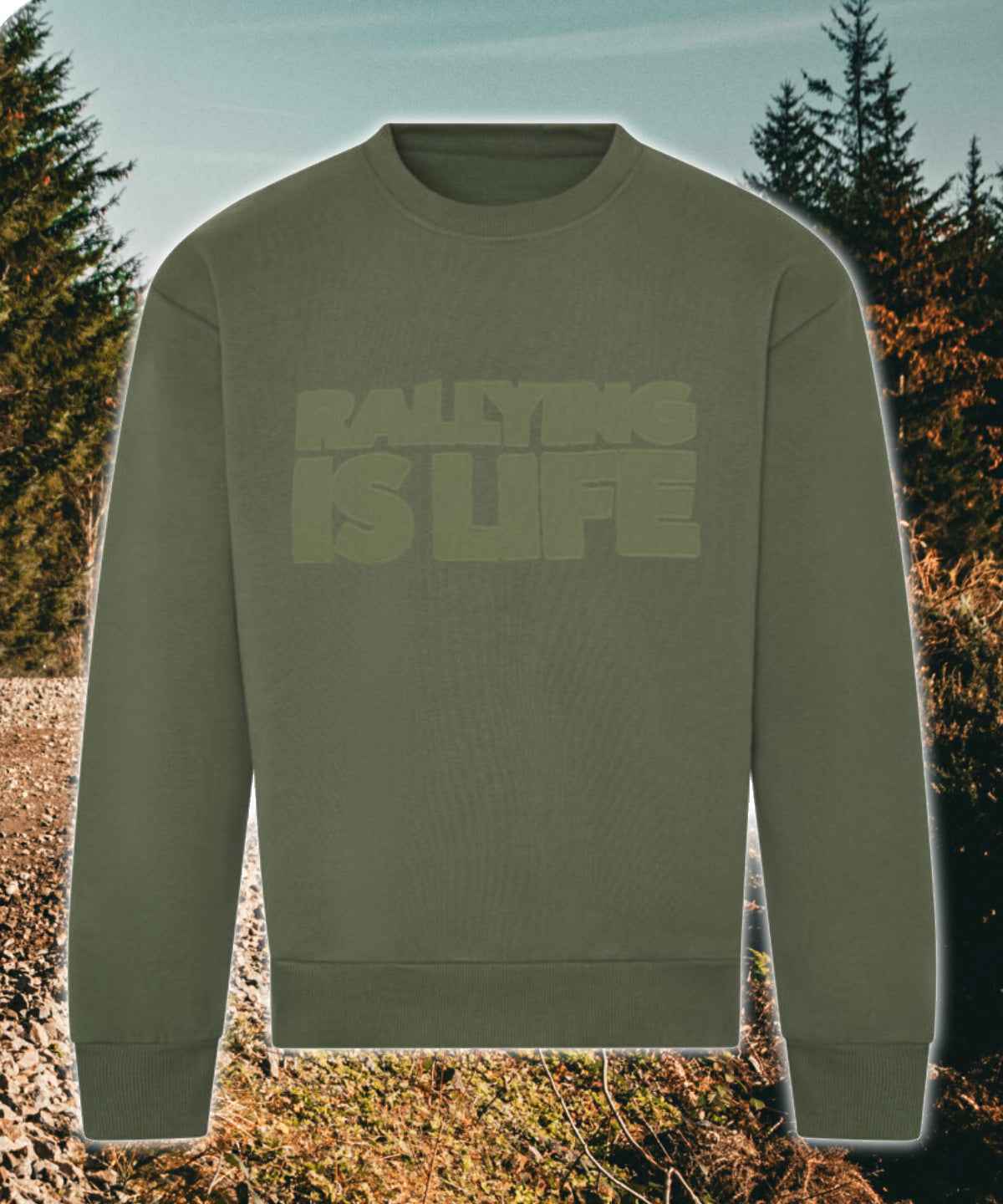 Rally1 Ultra Heavy Stealth Embroidered Sweatshirt - Rallying Is Life