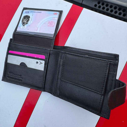 Embossed Nappa Leather Wallet - Rallying Is Life