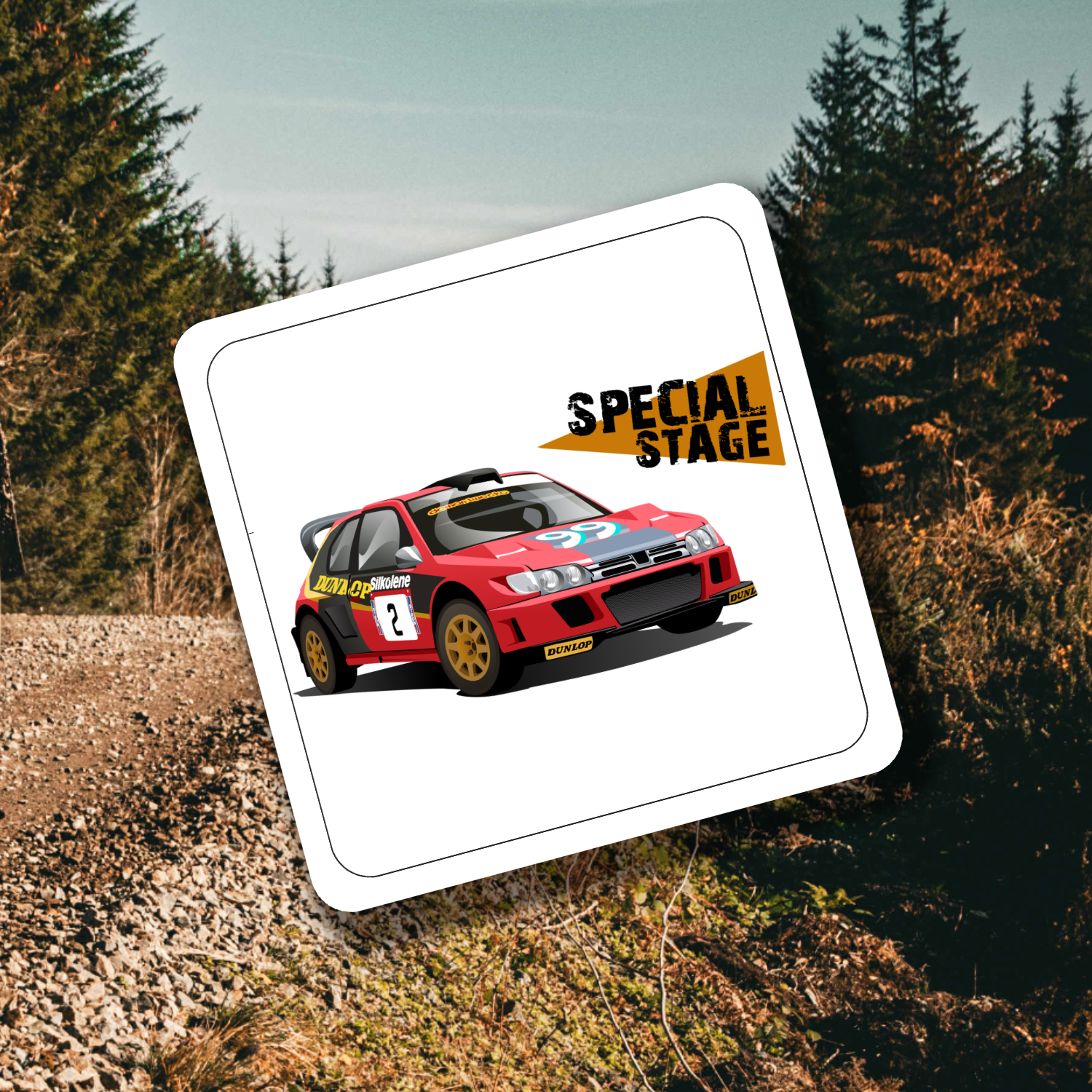 Andy Burton Drinks Coaster Set of 4 - Rallying Is Life