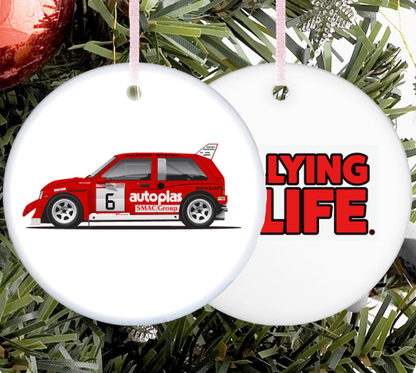 Ceramic Christmas Tree Decoration - Set of 4 - Rallying Is Life