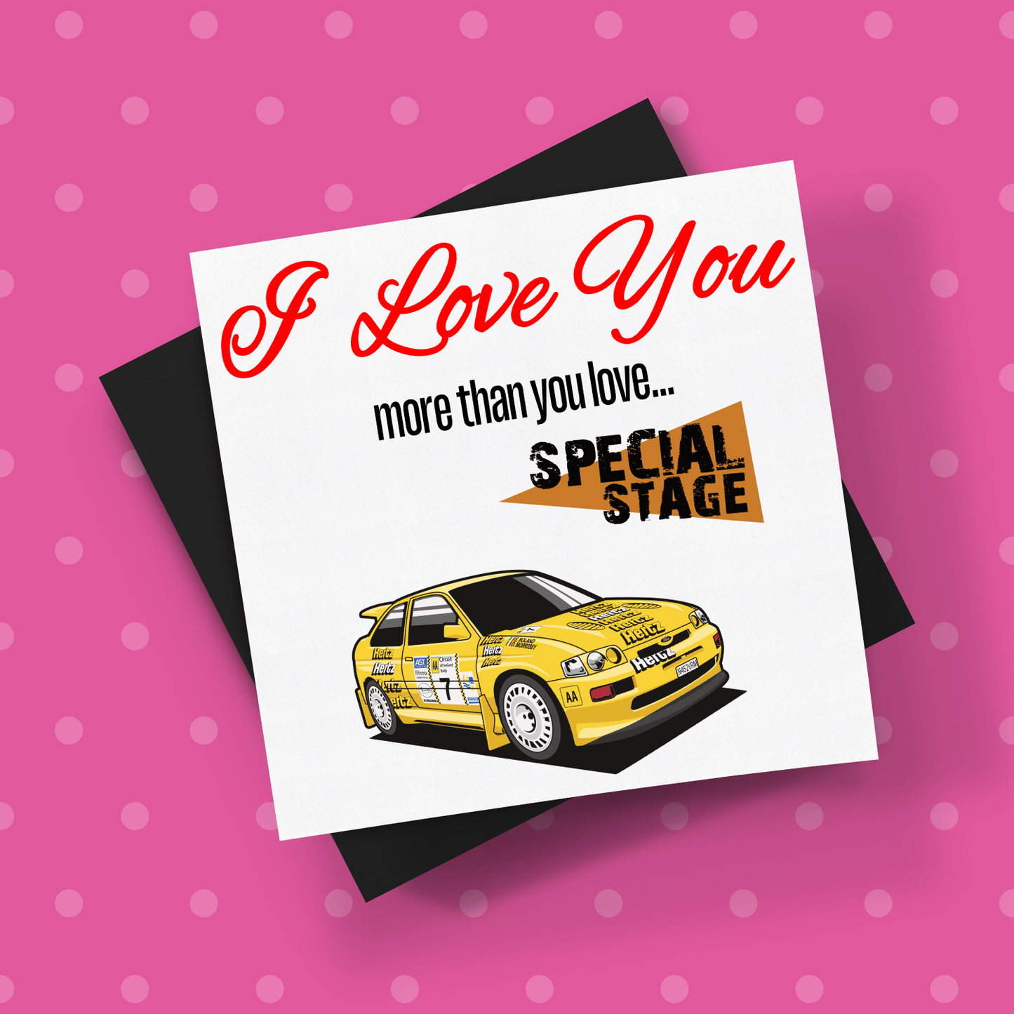 I Love You More Than.. Eamonn Boland Escort Cosworth Card With Envelope - Rallying Is Life