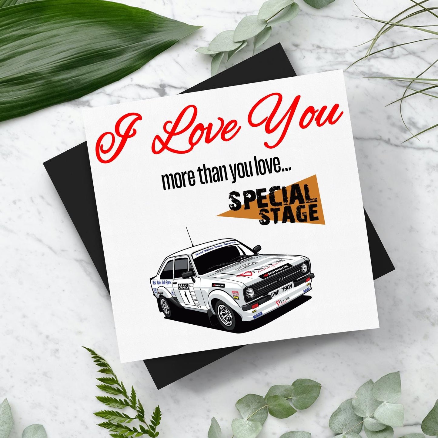 I Love You More Than.. Special Stage Gwydaf Evans Mk2 Escort Card With Envelope