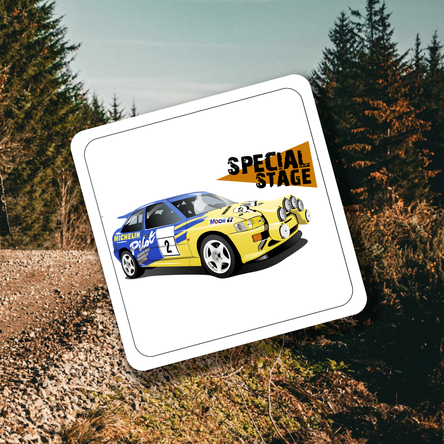 Escort Cosworth Coaster Set of 4 - Rallying Is Life