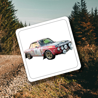 Lancia Fulvia Coaster Set of 4 - Rallying Is Life