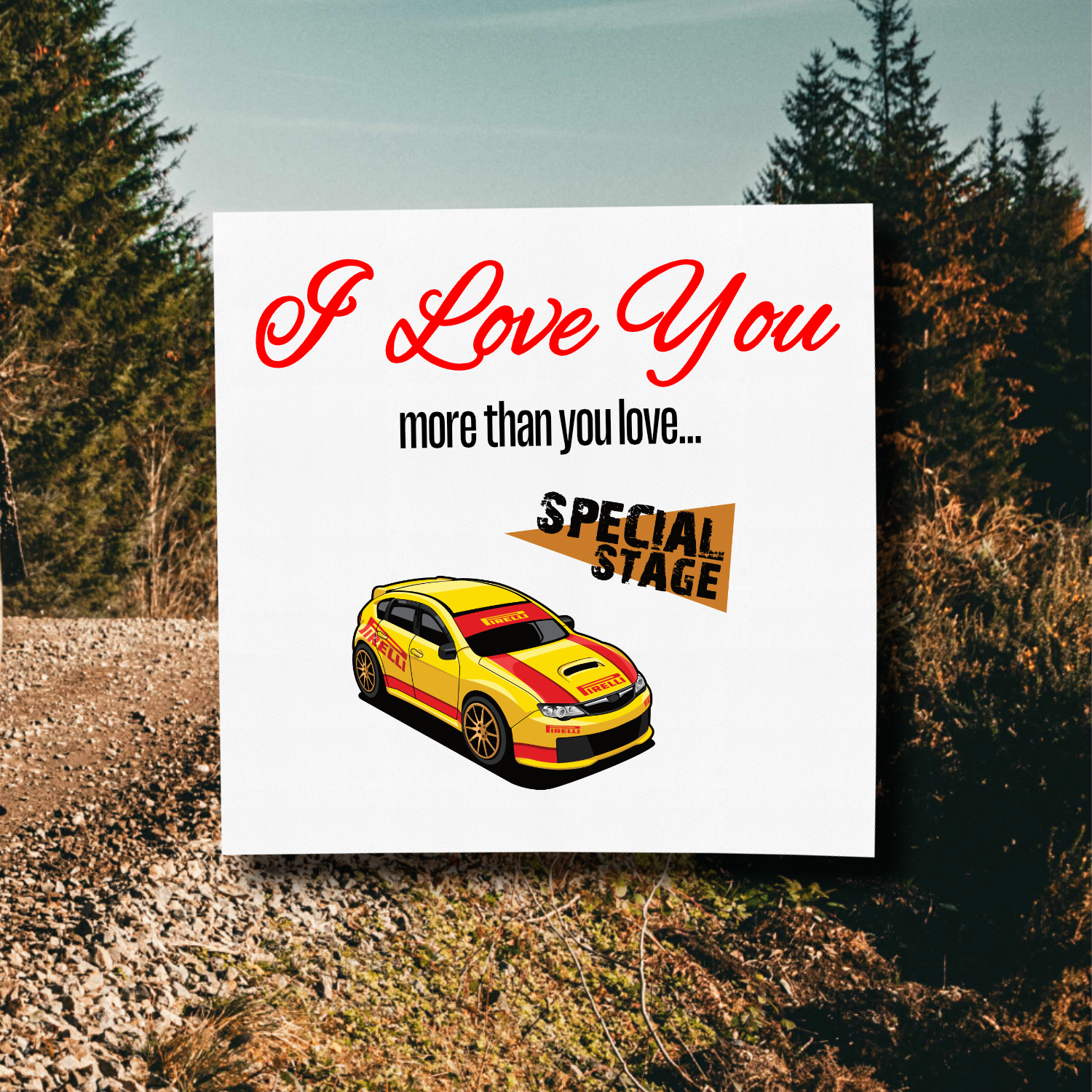 I Love You More Than.. Adam Gould Subaru Card With Envelope