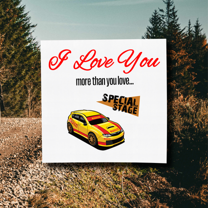 I Love You More Than.. Adam Gould Subaru Card With Envelope