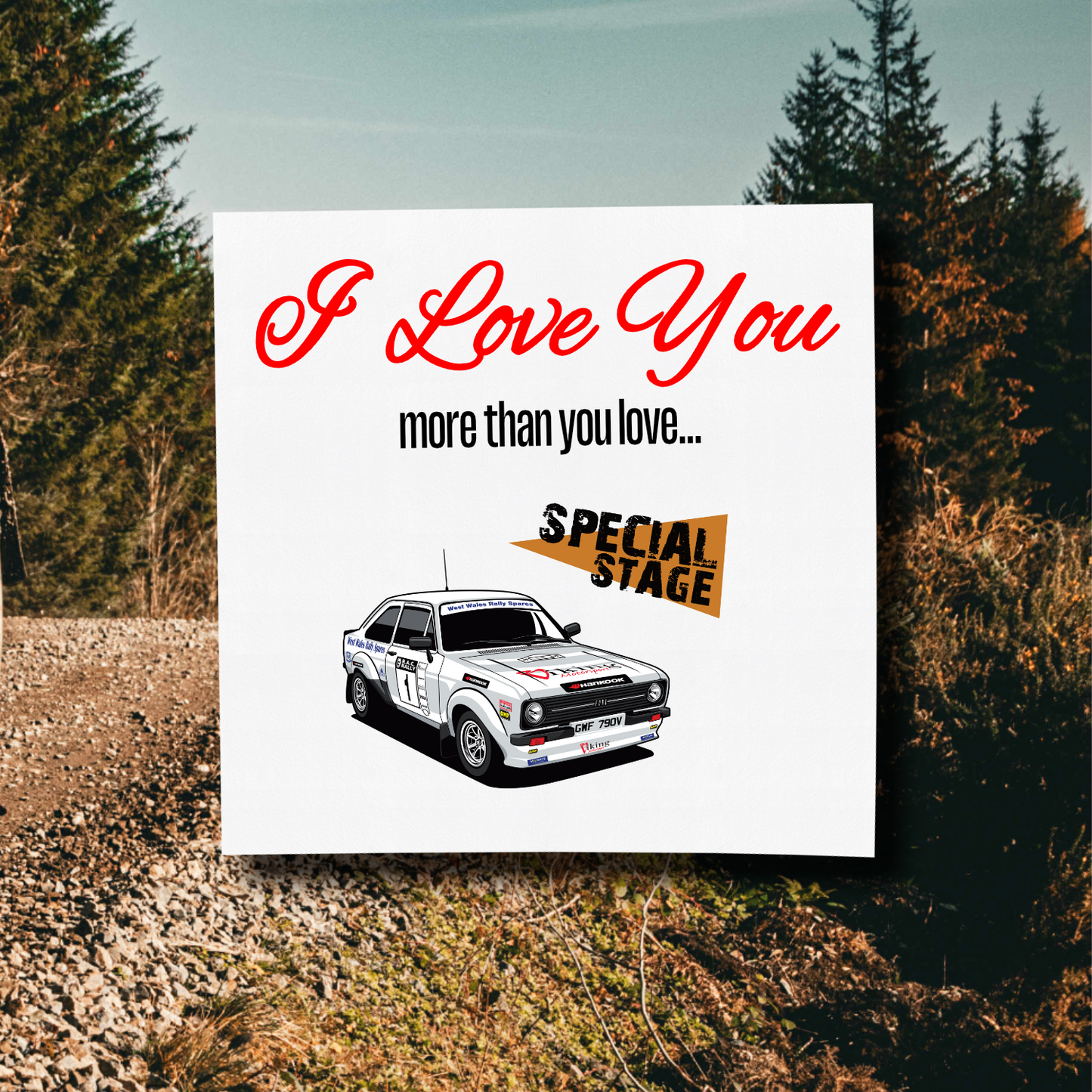 I Love You More Than.. Gwyndaf Evans Mk2 Escort Card With Envelope