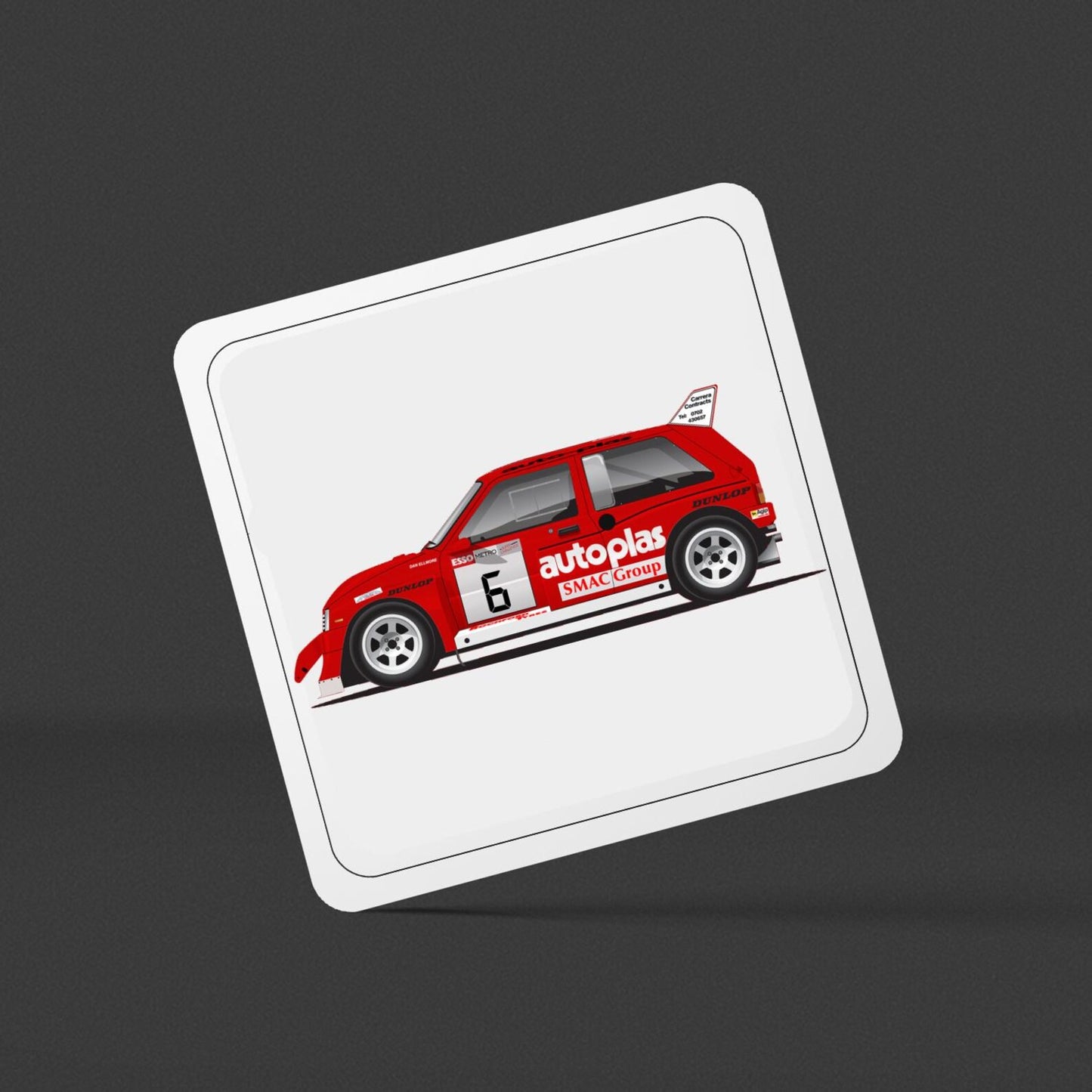 Autoplas Metro 6R4 Square Drinks Coaster x1