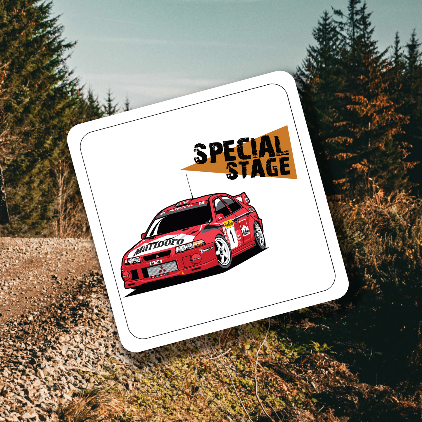 Tommi Makinen Evo Coaster Set of 4 - Rallying Is Life