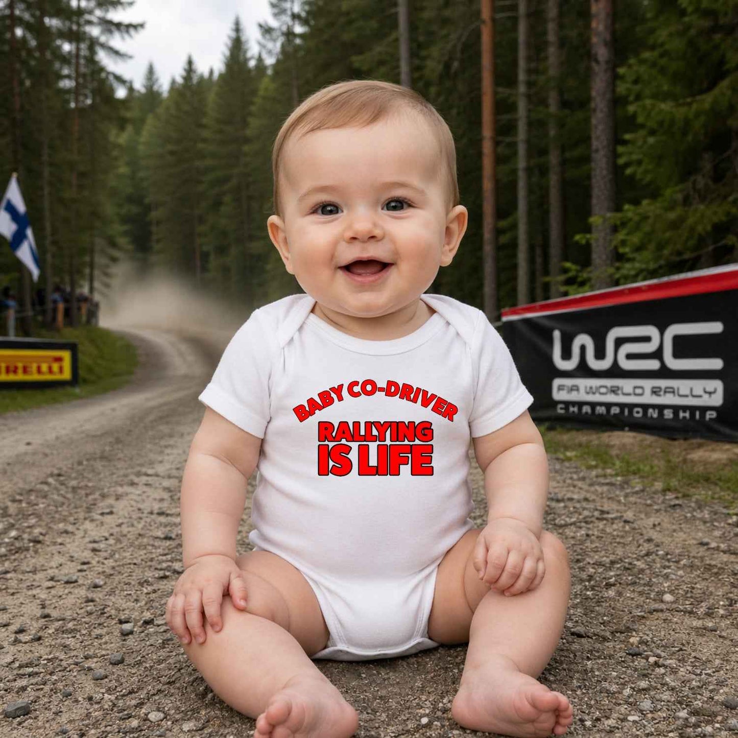 Rallying Is Life Baby Grow