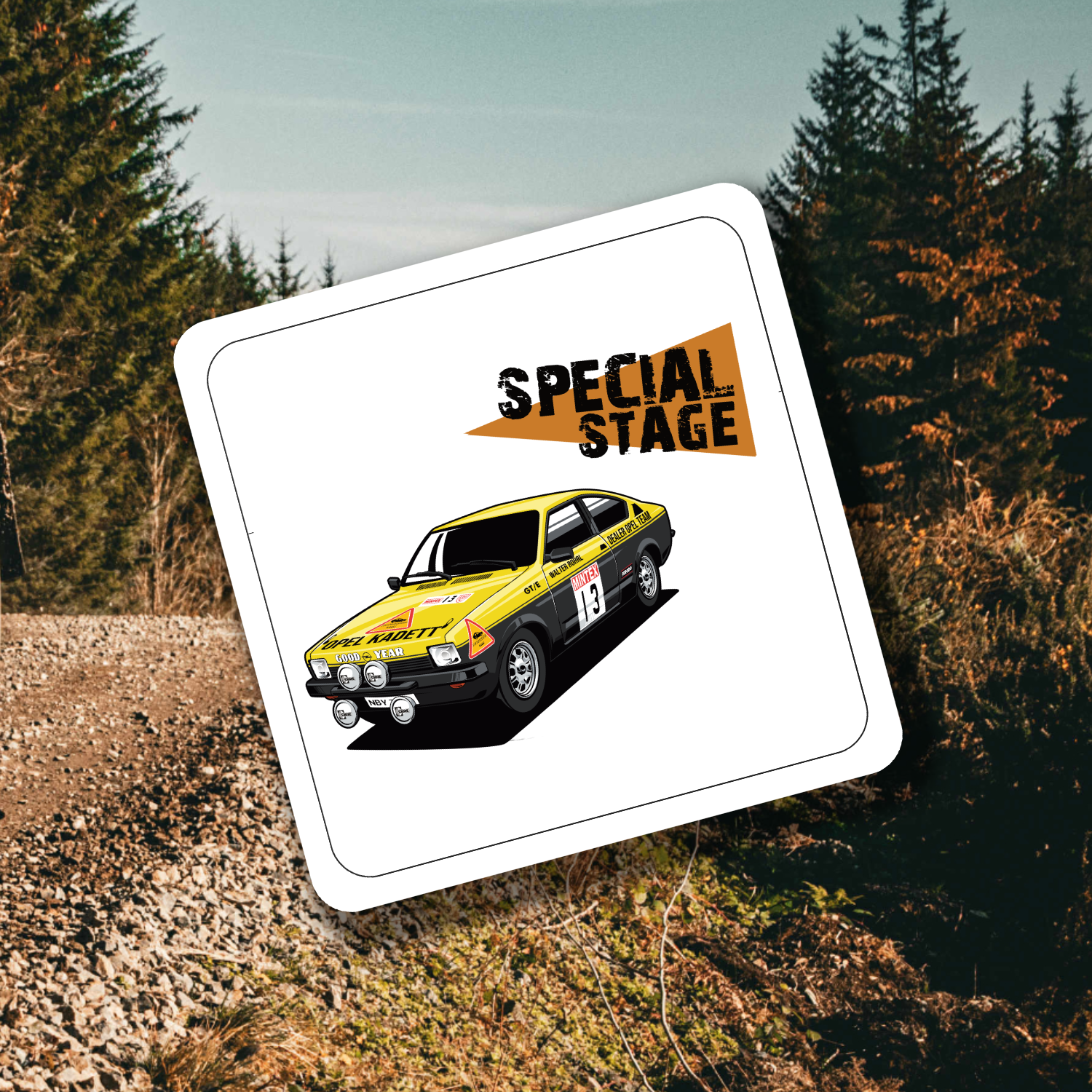 Walter Rohrl Opel Kadett Coaster Set of 4 - Rallying Is Life