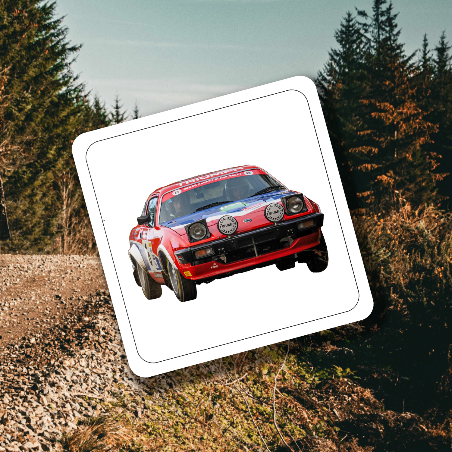 Triumph TR7 Coaster Set of 4 - Rallying Is Life